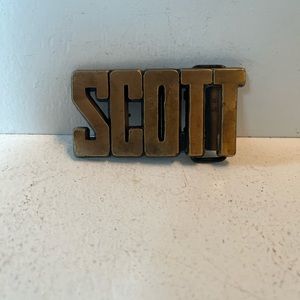 1980’s vintage brass colored belt buckle